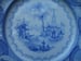 Image of A Grand Circa 1860 Romantic Blue and White Garland -Ribboned Plate