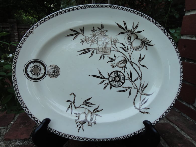 Image of A Wonderful circa 1880 Brown Aesthetic Small Platter