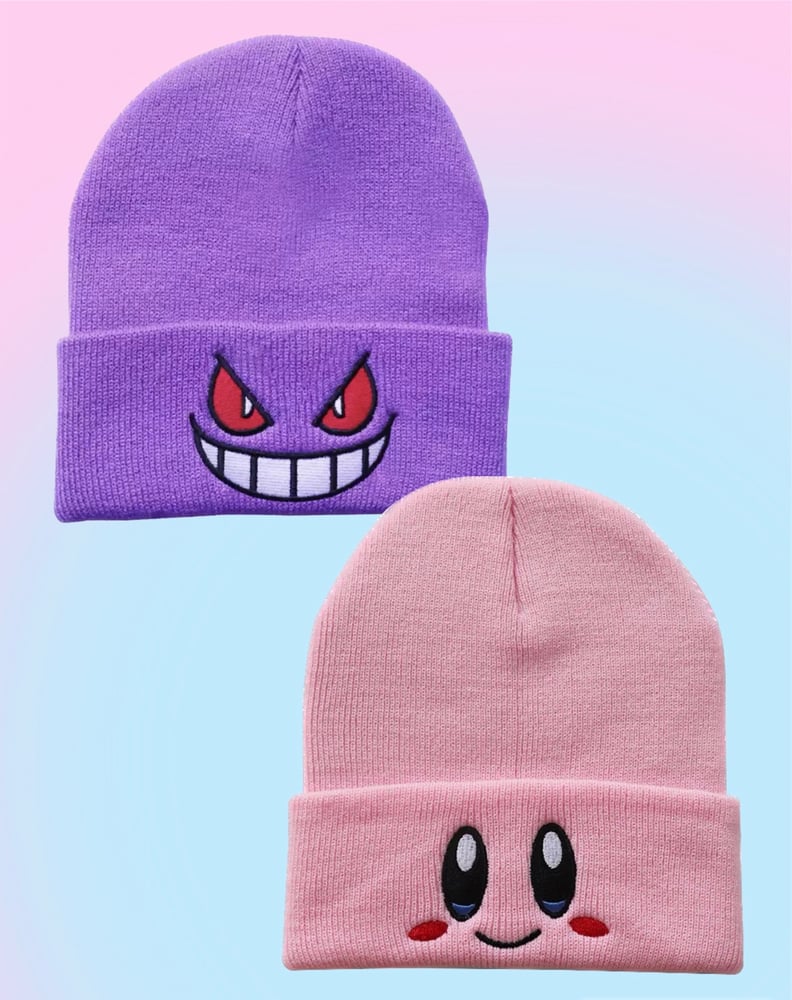 Image of GENGAR or KIRRBY Knitted Beanie