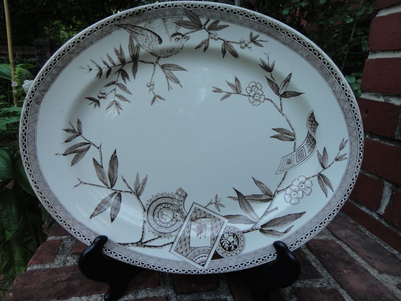 Image of A Wonderful Circa 1885 Cottage Style Aesthetic Transfer Platter