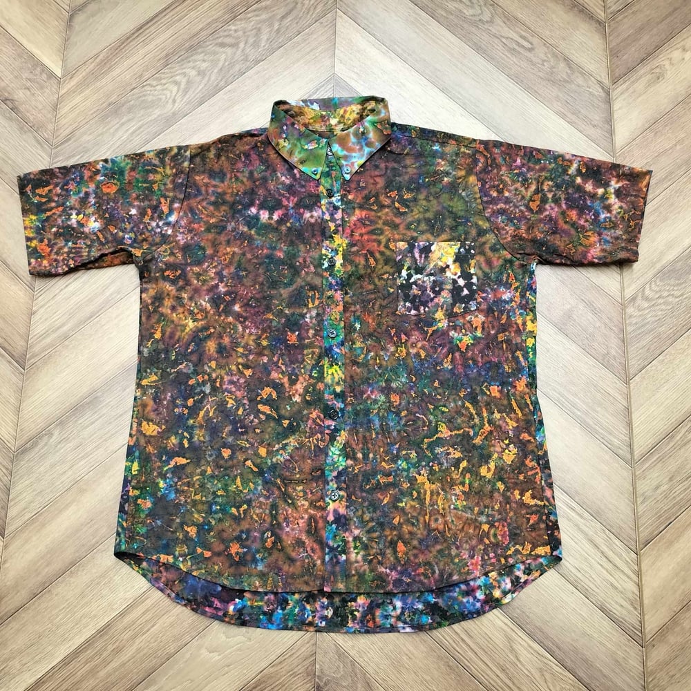 Image of Takefumi Omori button down shirt  Scrunch design size Large  