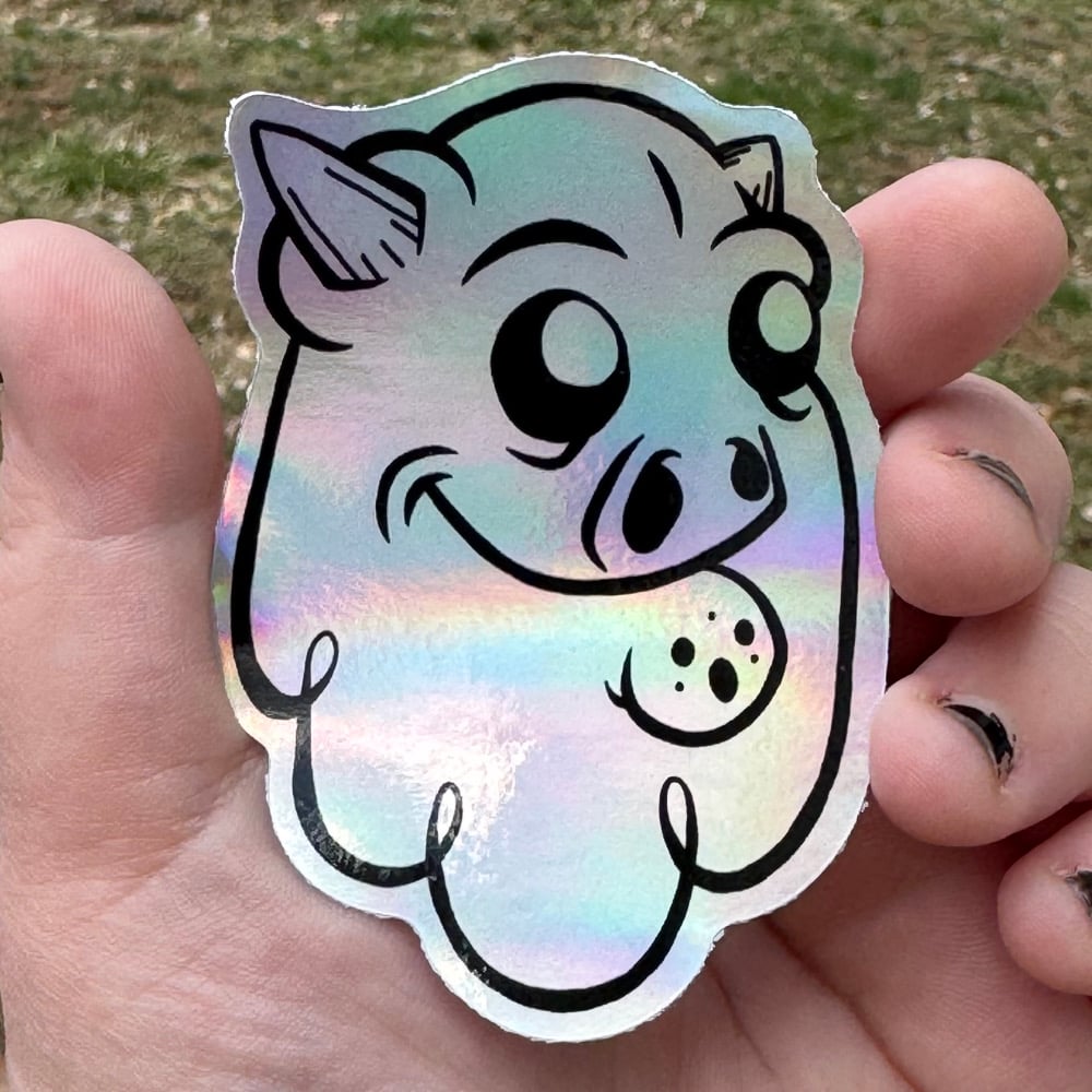 Image of Holo Vinyl Creature Head Sticker