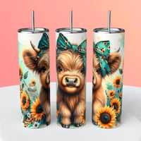 HIGHLAND COW TUMBLER 1