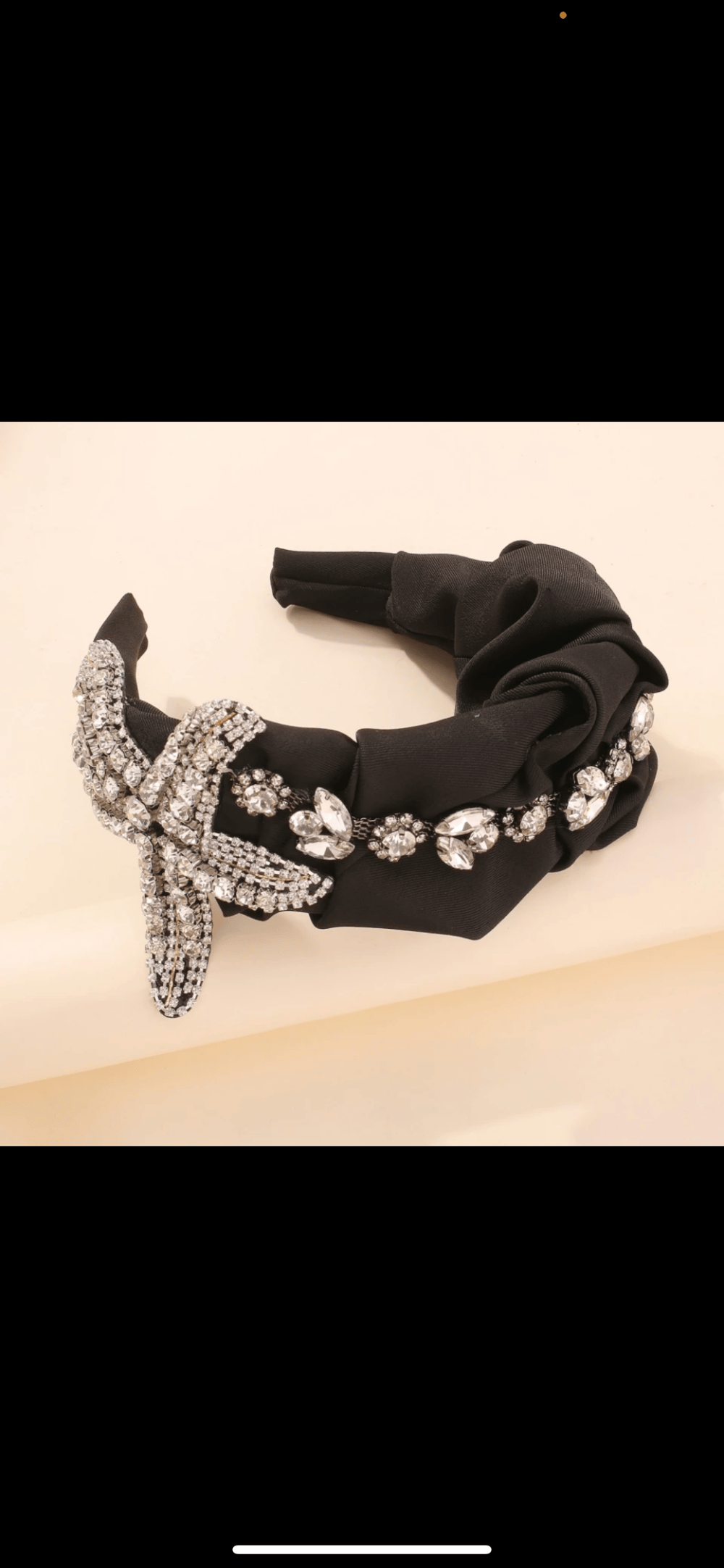 Image of Starfish Headband Hair Accessories Satin with Glass Rhinestone Hairband