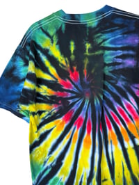 Image 9 of M Adult Combed Cotton Tee in Rock-n-Roll Spiral Tie Dye