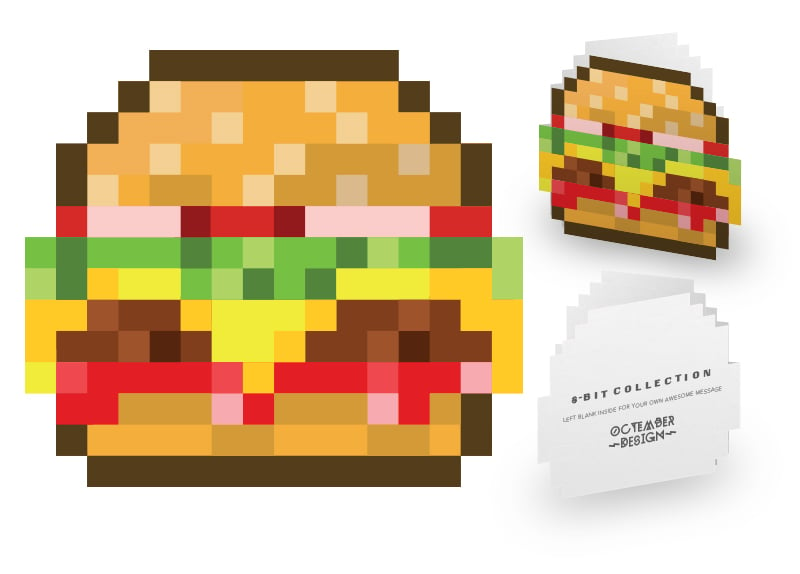 Image of 8-Bit Pixel Burger Card