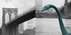 Image of Monster In New York - Loch Ness Monster Art
