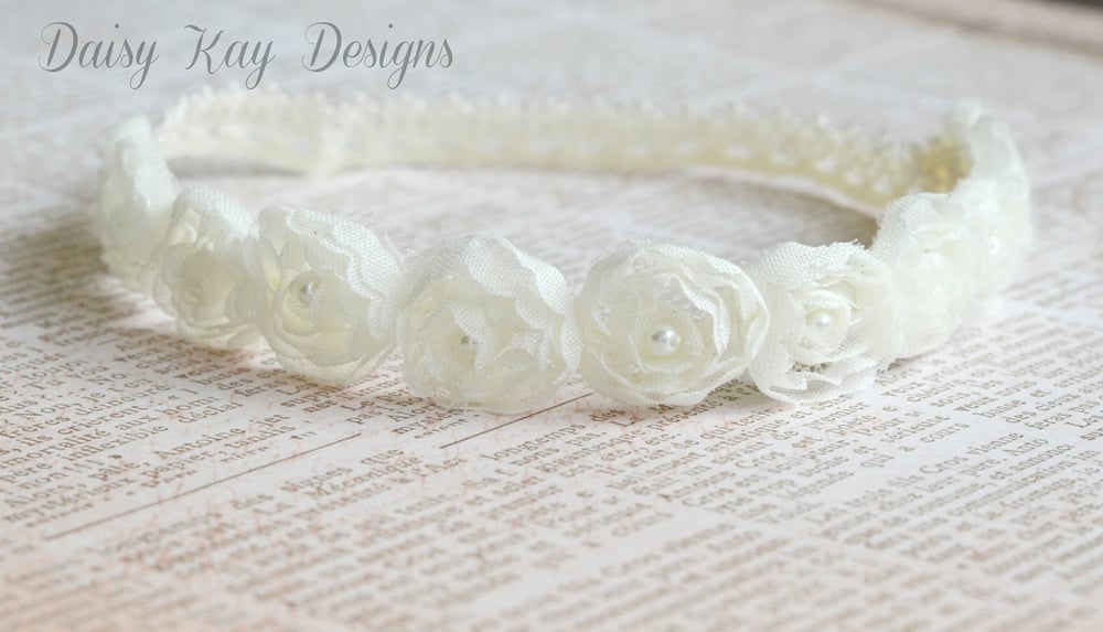 Image of Shabby Mini Rose Pearl Halo