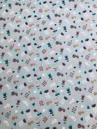 Image 1 of Algodón 100% - Flor Jungle - Aguamarina - 12€/m