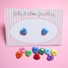 Image of Tiny Heart Button Earrings