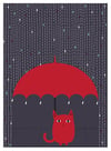 Rain Kitty art print