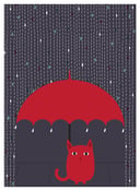 Image of Rain Kitty art print