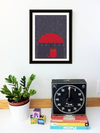 Image 3 of Rain Kitty art print