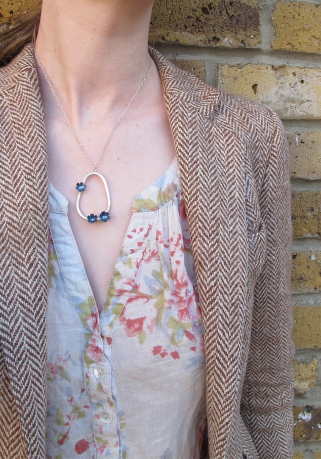 Springtime Forget-me-not pendant