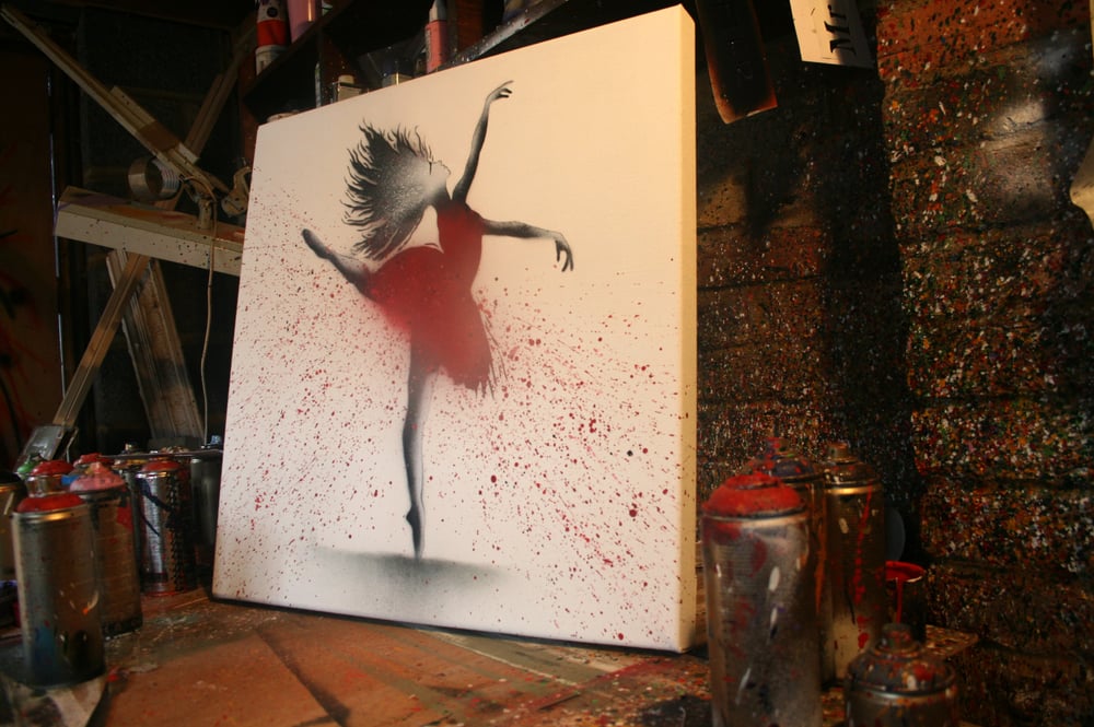 Image of "Red Ballerina" - Canvas Edition