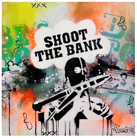ORIGINAL SHOOT THE BANK 'GTD' 40x40 cm