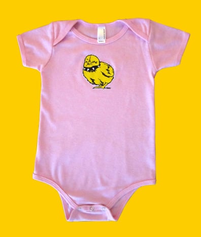 Image of Tough Chick Infant Onesie Pink