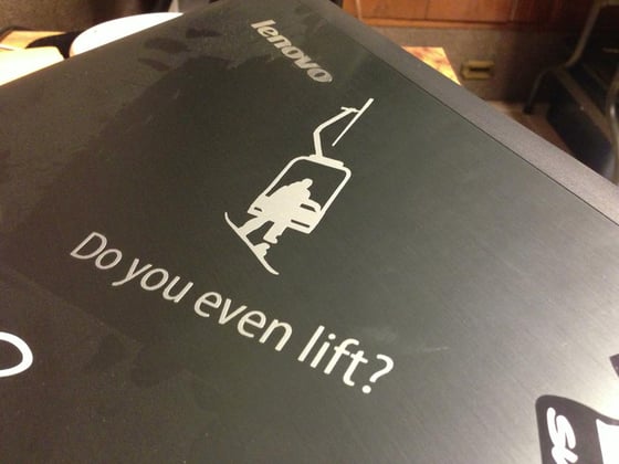 Image of 5 inch "Do you even lift?" sticker di cut
