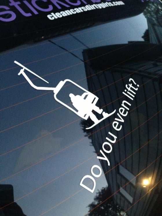 Image of 10 inch "Do You Even Lift?" sticker di cut