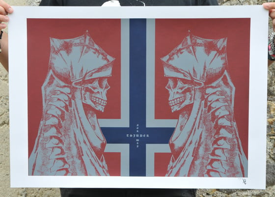 Image of Tsjuder sidedrops limited screenprint