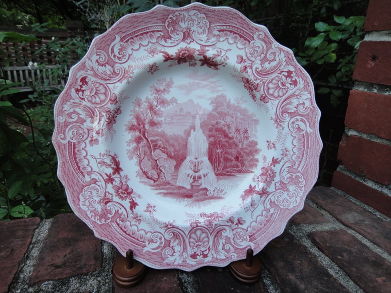 Image of An Elegant Enoch Wood and Sons "Fountain" Plate.