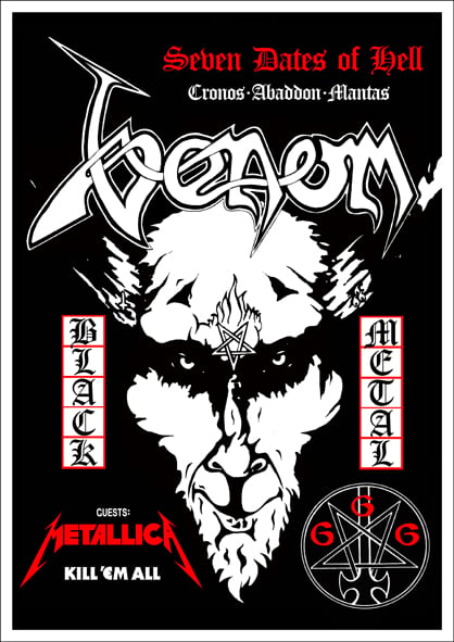 Image of Venom - "Seven Dates Of Hell" A2 (42 x 60 cm) Pro Poster Print