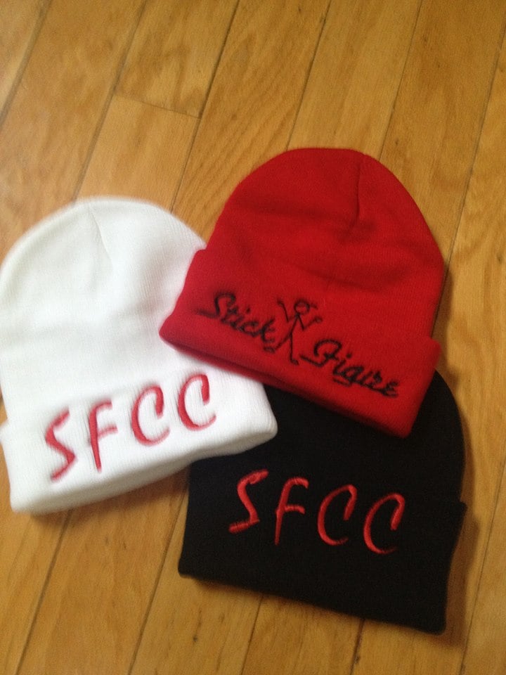 Image of stick figure beanies 