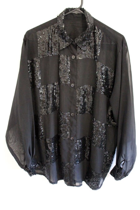 Image of Black Sequins Shirt
