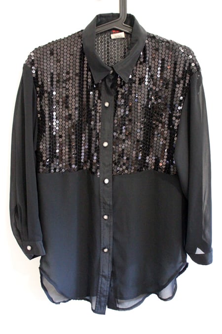 Image of Black Sequins Shirt 2.0