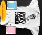 Image of SWAYZIFIED "NOBODY PUTS BABY IN A CORNER" BABY ONESIE ONE PIECE BODYSUIT