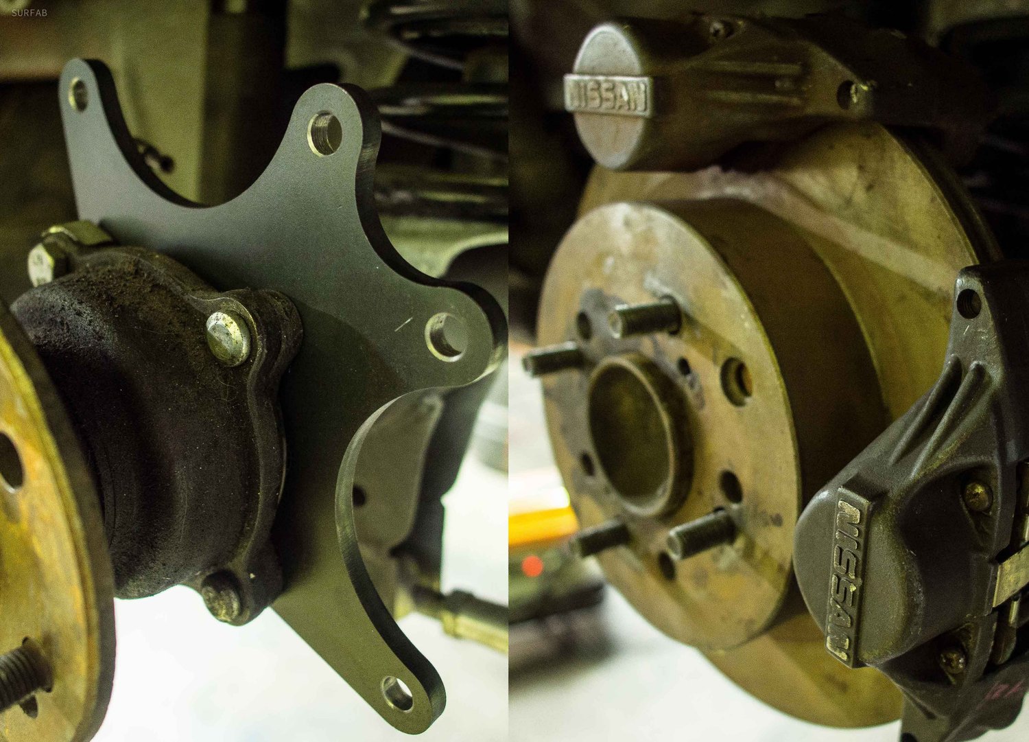Image of twin caliper brackets for hilux diff
