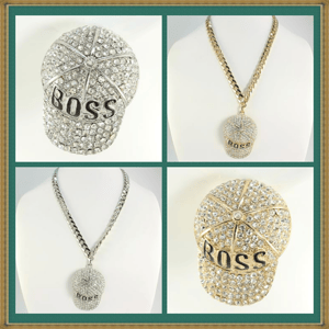 Image of boss cap necklace set