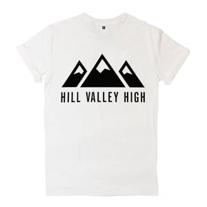 Image of Hill Valley High White Logo Tee 