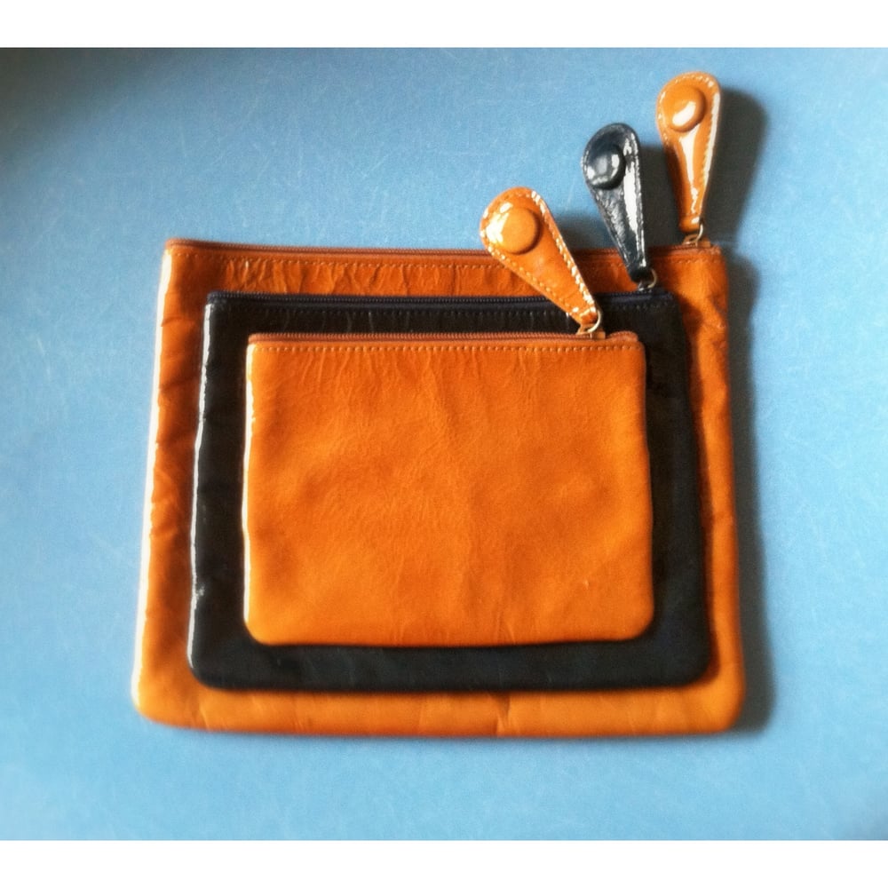 Image of 3 leather change purses in 1