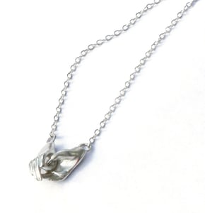 Image of Handmade Silver Holding Hands Necklace