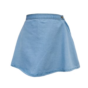 Image of Light Denim Circle Mini Skirt