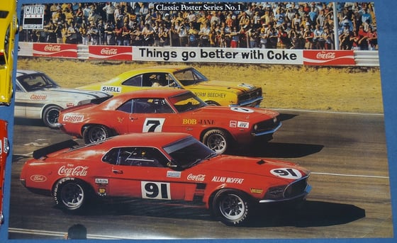 Image of ATCC 1971 CALDER GRID. NORM BEECHEY, ALLAN MOFFAT, BOB JANE. MUSTANG. CAMARO