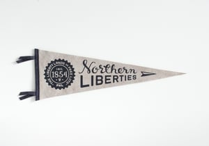 Image of Northern Liberties Pennant - Charcoal Ink