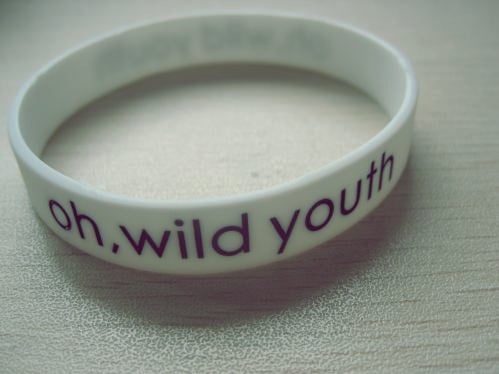 Image of FAN MADE "oh,wild youth" silicone bracelet