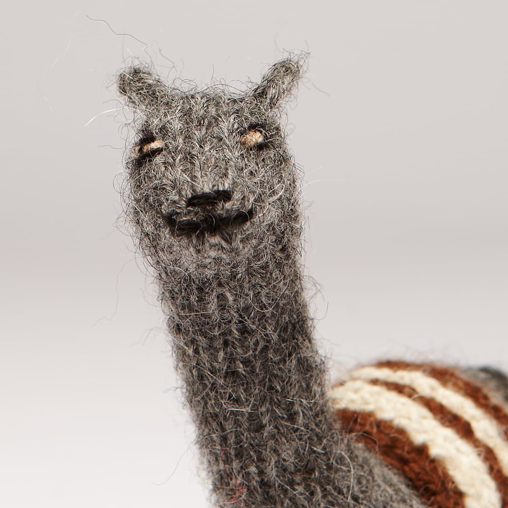 Image of Finger Puppet Alpaca grey