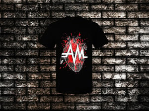 Image of Anymore "Heartbeat" AM Logo Black T-Shirt