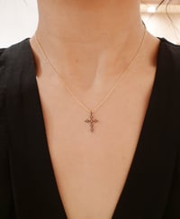 Image 2 of Black Antique Cross Necklace