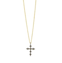 Image 1 of Black Antique Cross Necklace