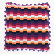 Image of Purple 'Pixels' square cushion