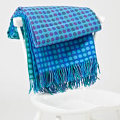 Image of Blue 'Popper Trio' throw/blanket