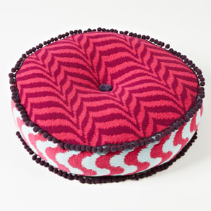 Image of Magenta 'Petal' round cushion