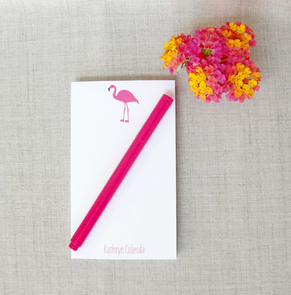 Image of Personalized Flamingo Notepad