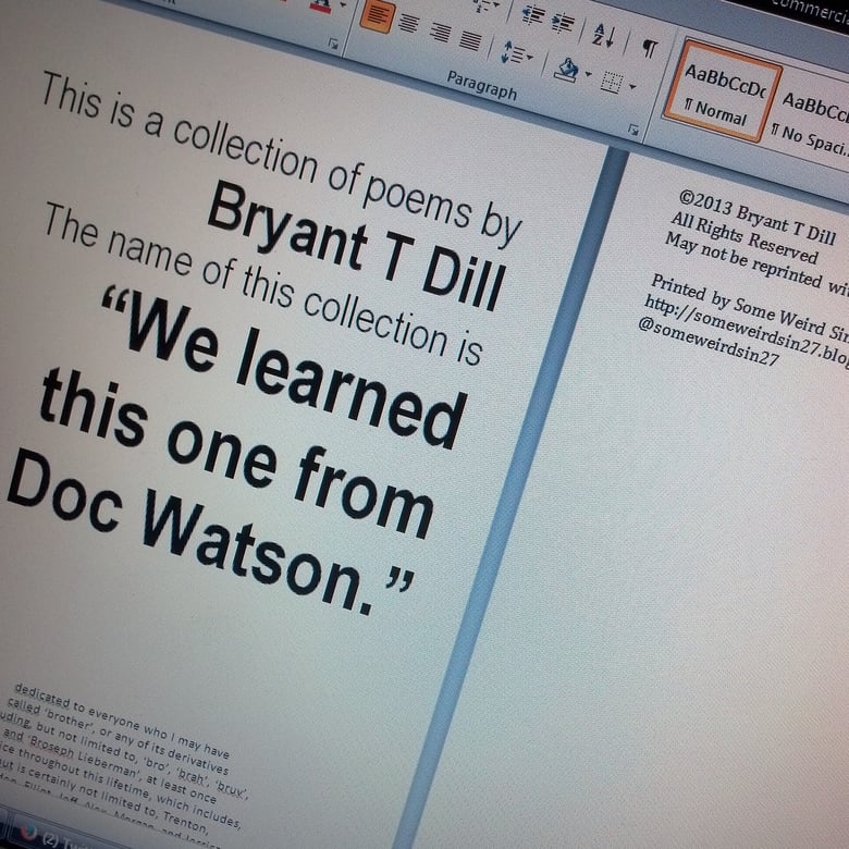 Image of "We learned this one from Doc Watson"