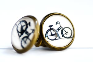 Image of Puce d'oreilles Vélo rétro, bijou bicyclette