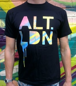 Image of ALT.LDN T-Shirt Blue on Black Repeat